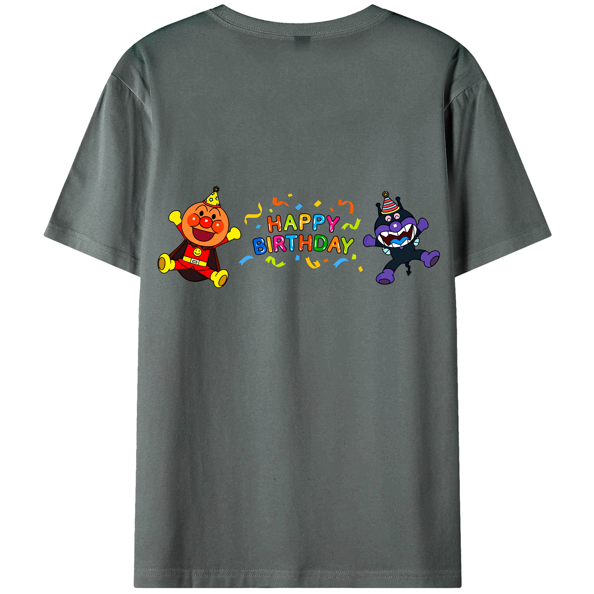 （画像用） アンパンマン Anpanman 綿100％ メンズ半袖Tシャツ（バックプリント） 通気性